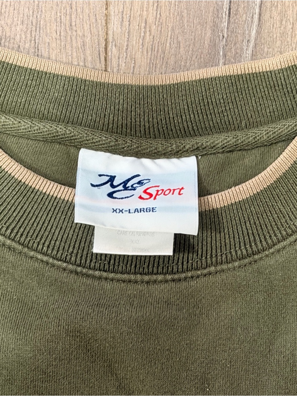 Vintage Olive Green Deer Embroidered Crewneck Sweatshirt - Picture 3 of 6